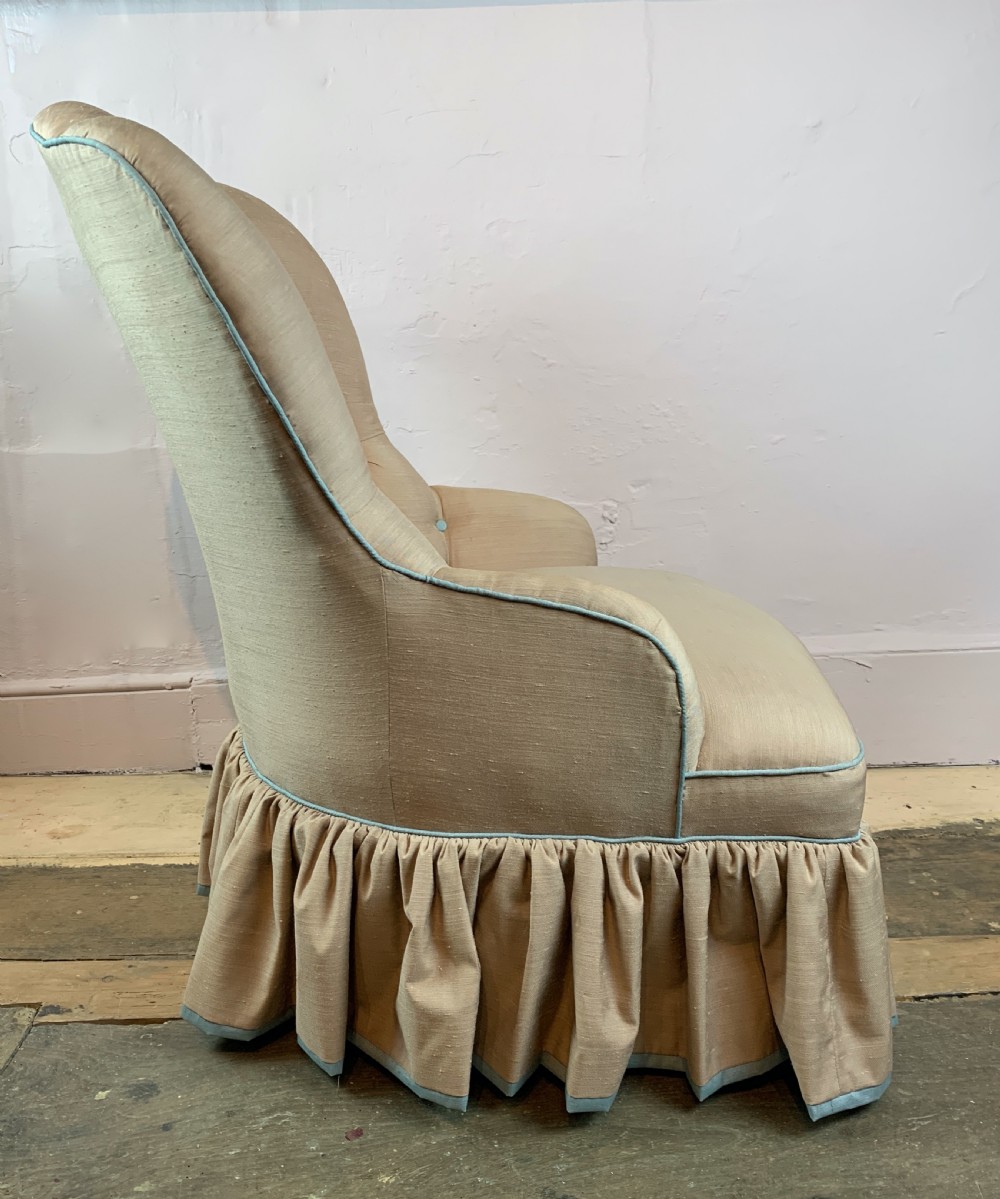 Victorian button back occasional chair of small proportions View IV