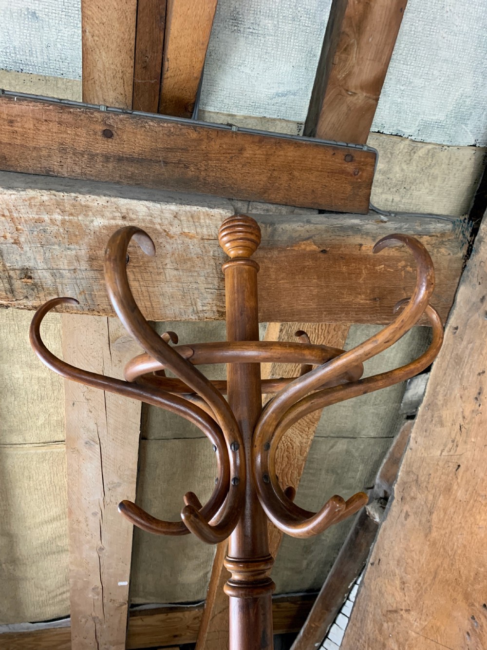 Antique bentwood coat and hat stand View III