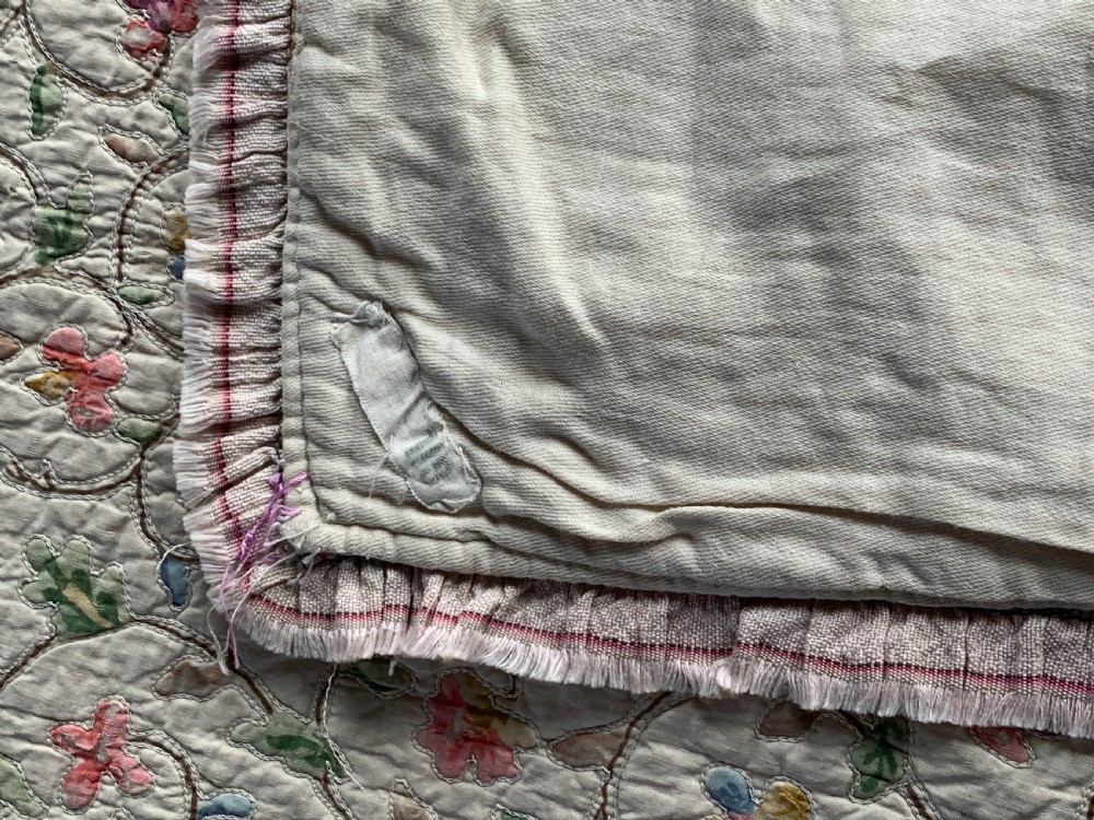 Antique floral chain stitch quilt View VI