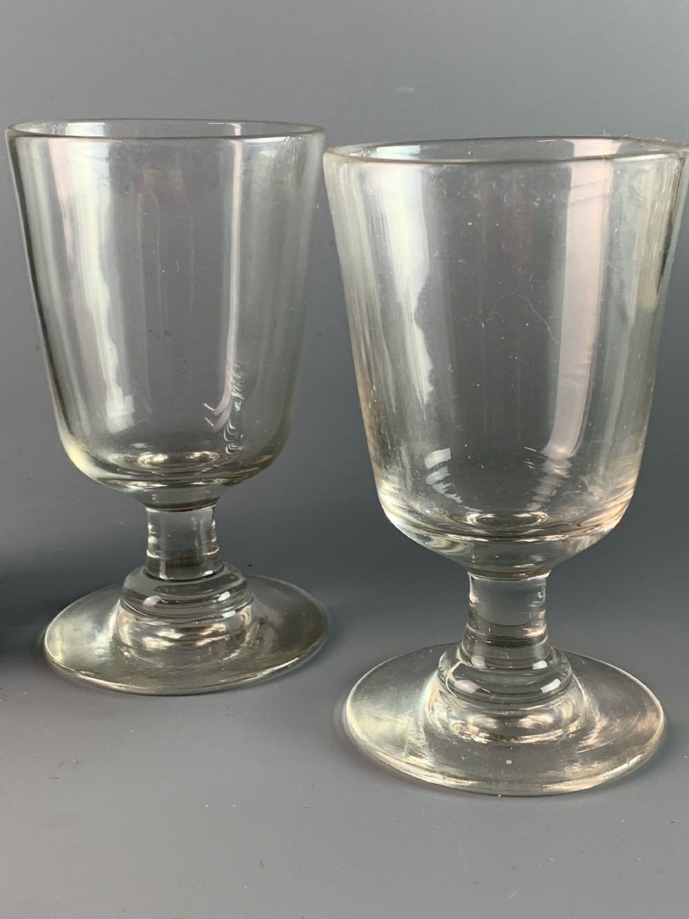 Pair of mid Victorian rummers wine glasses