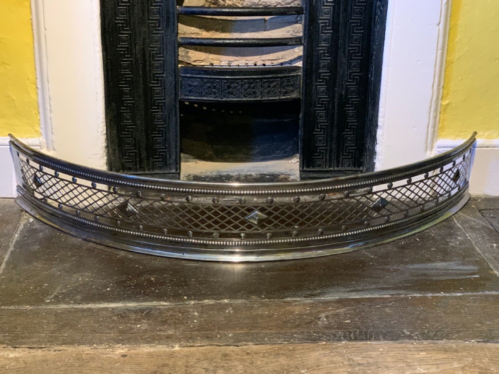Georgian pierced polished steel d shape fender