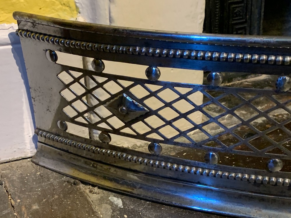 Georgian pierced polished steel d shape fender View II