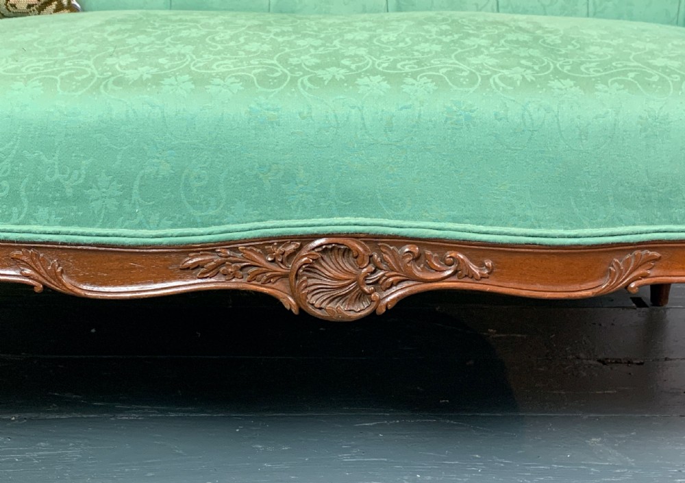 Antique French button back two seat sofa in Louis XV style View VI