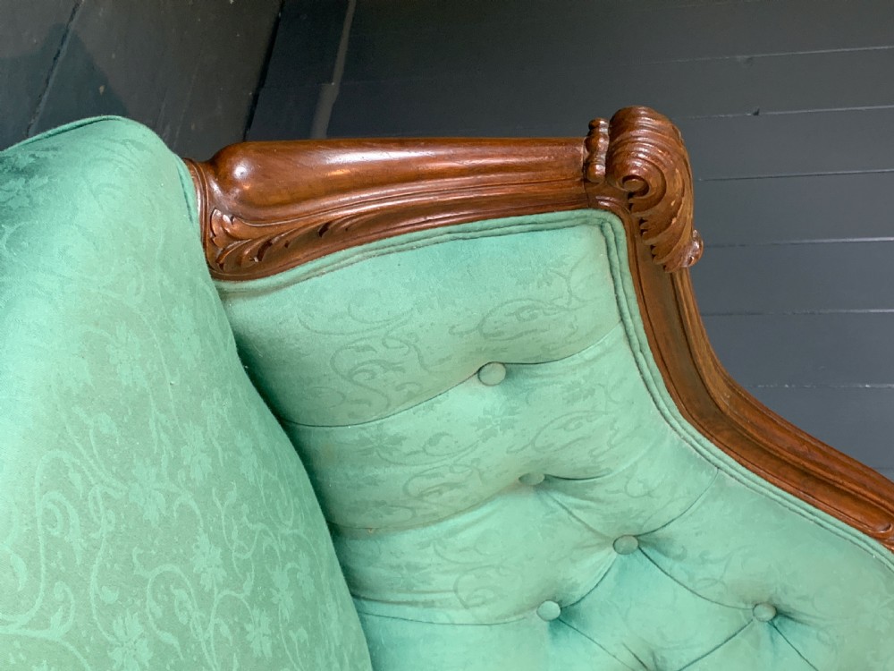 Antique French button back two seat sofa in Louis XV style View VII