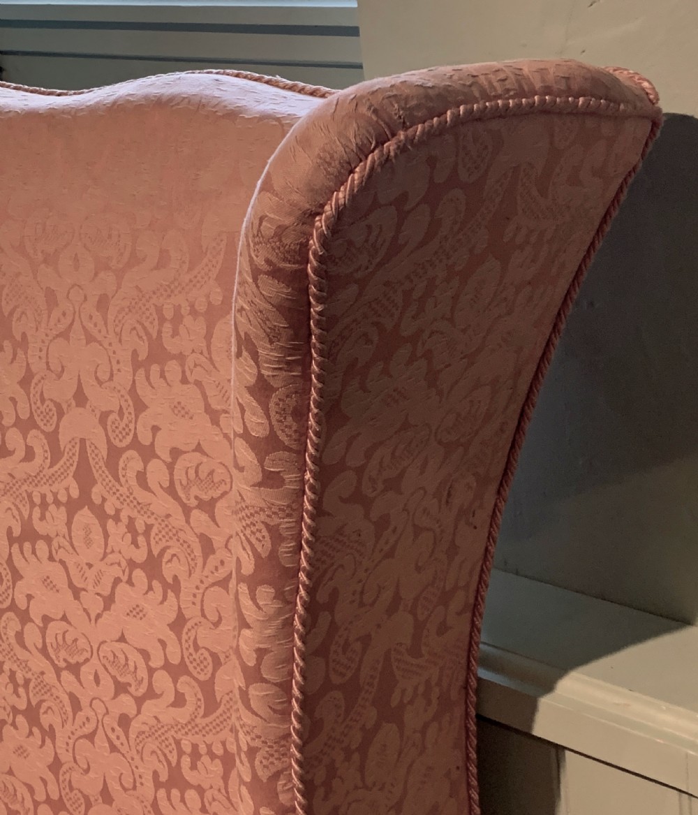 Edwardian wingback two seat sofa in Queen Anne style View V