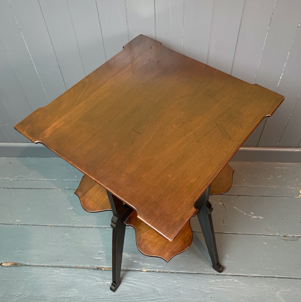 Liberty & Co mahogany occasional table of Moorish design View II