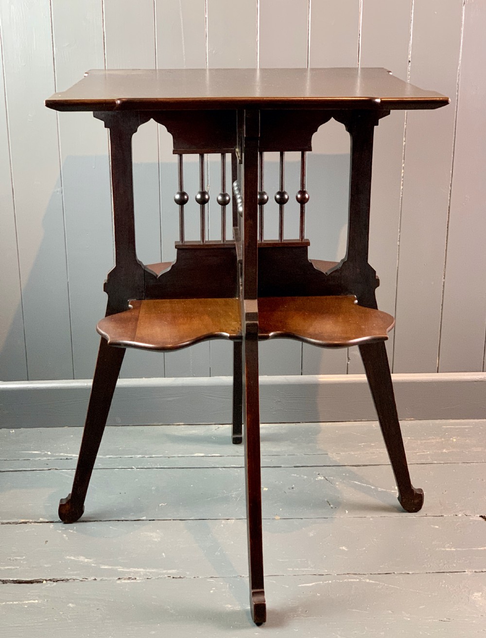 Liberty & Co mahogany occasional table of Moorish design View VIII