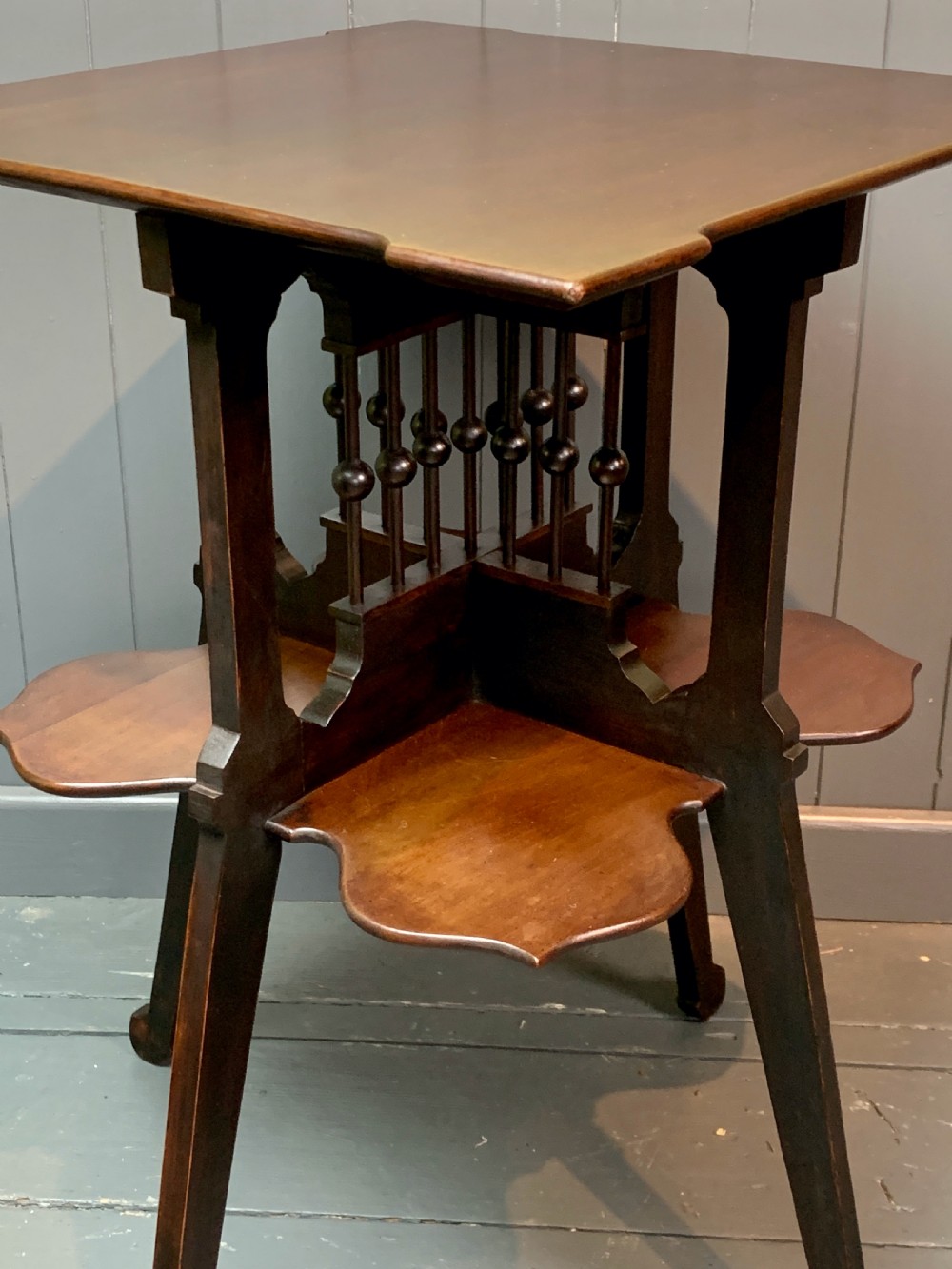Liberty & Co mahogany occasional table of Moorish design View IX