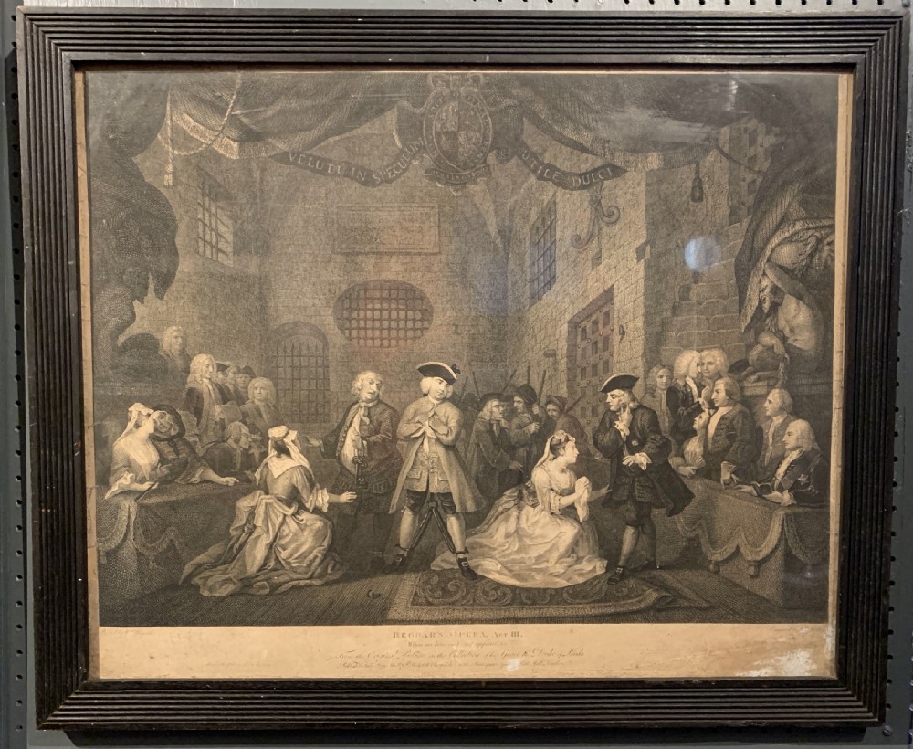 William Hogarth The Beggar's Opera Act III engraving 1790 