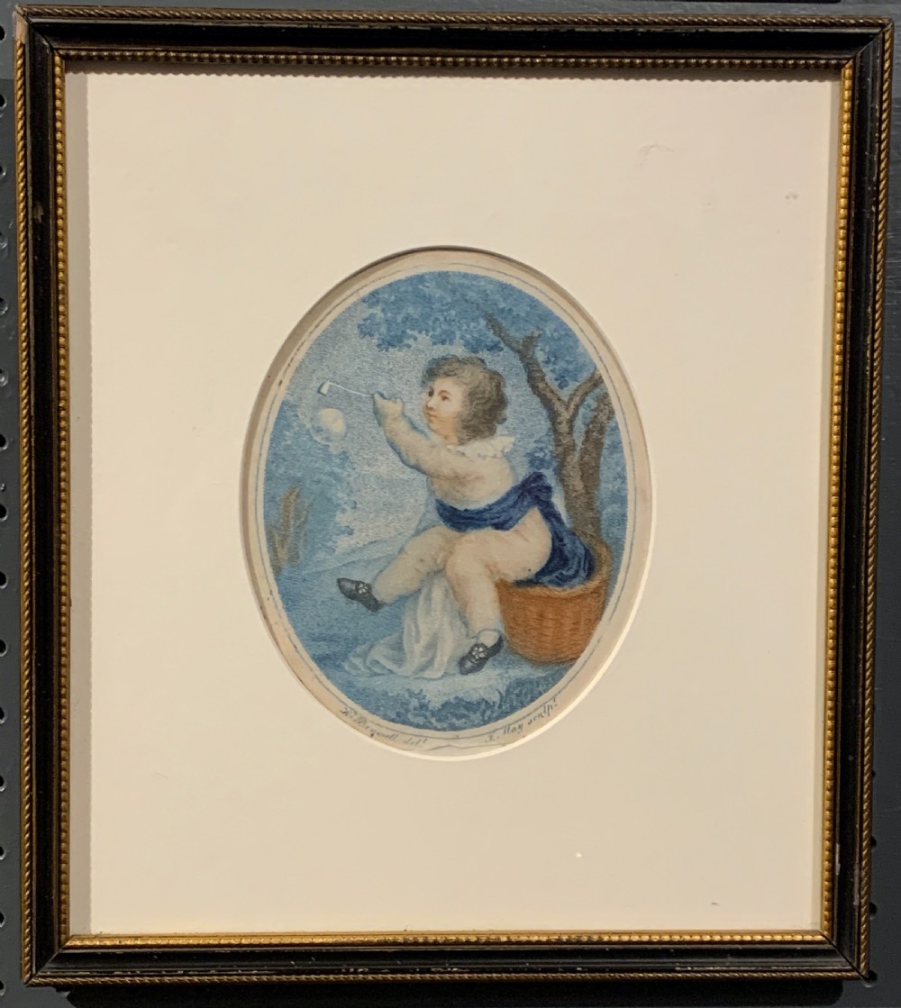 A pair of Regency stipple engravings of children after J H Benwell View VI