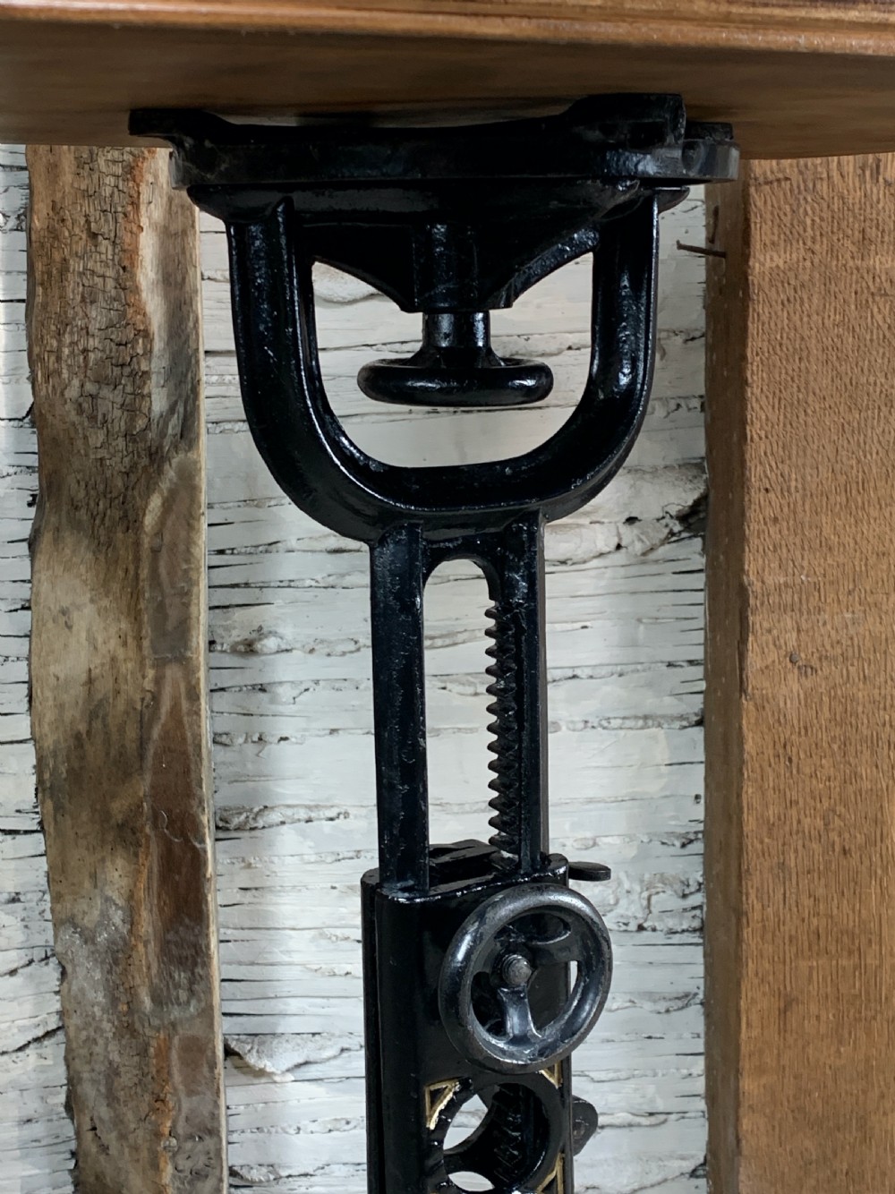 Victorian cast iron adjustable patent work table View VI