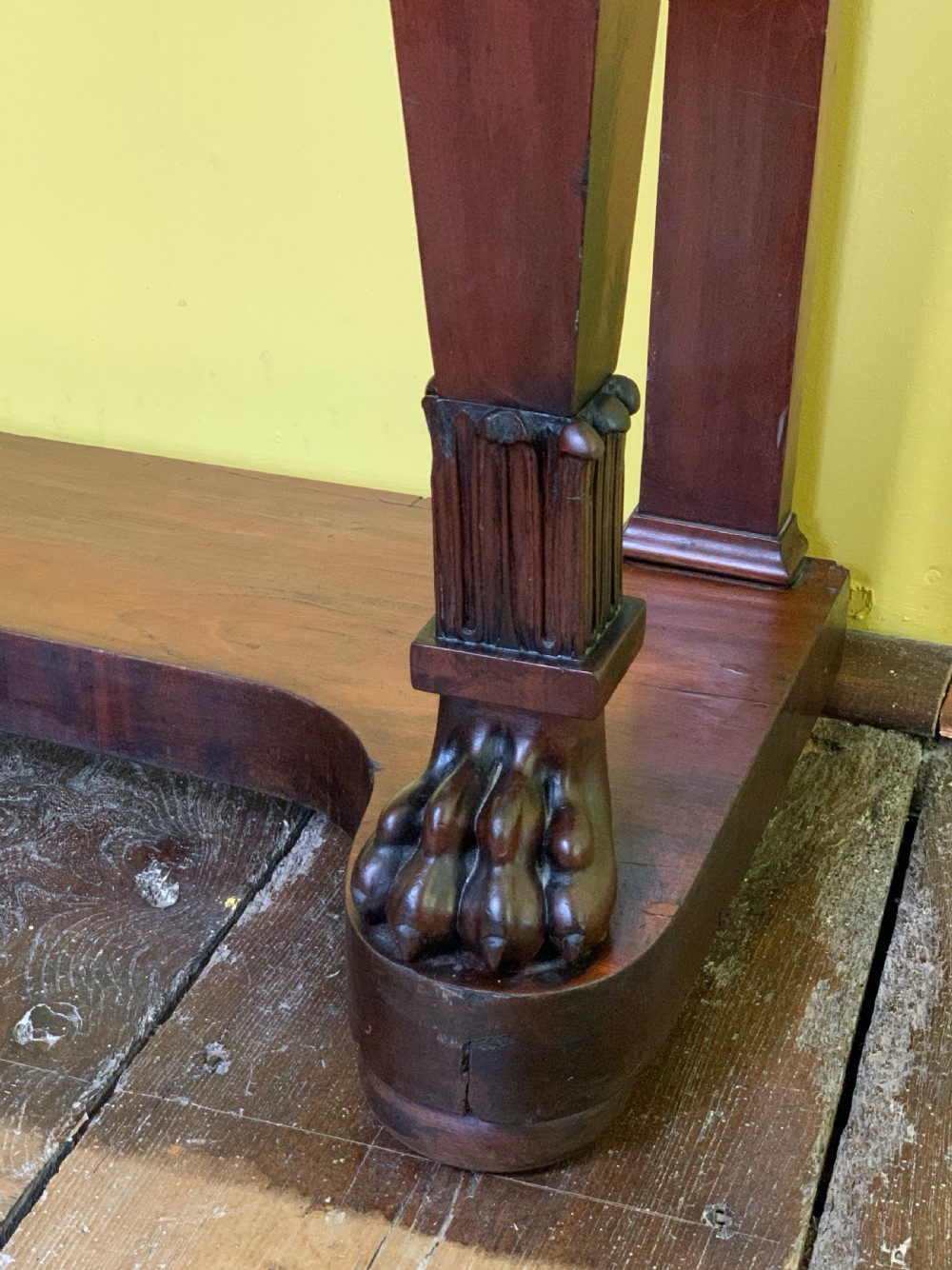 French Empire mahogany marble top console table View VIII
