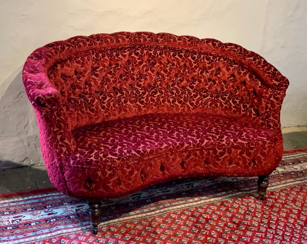 Antique button back sofa View II