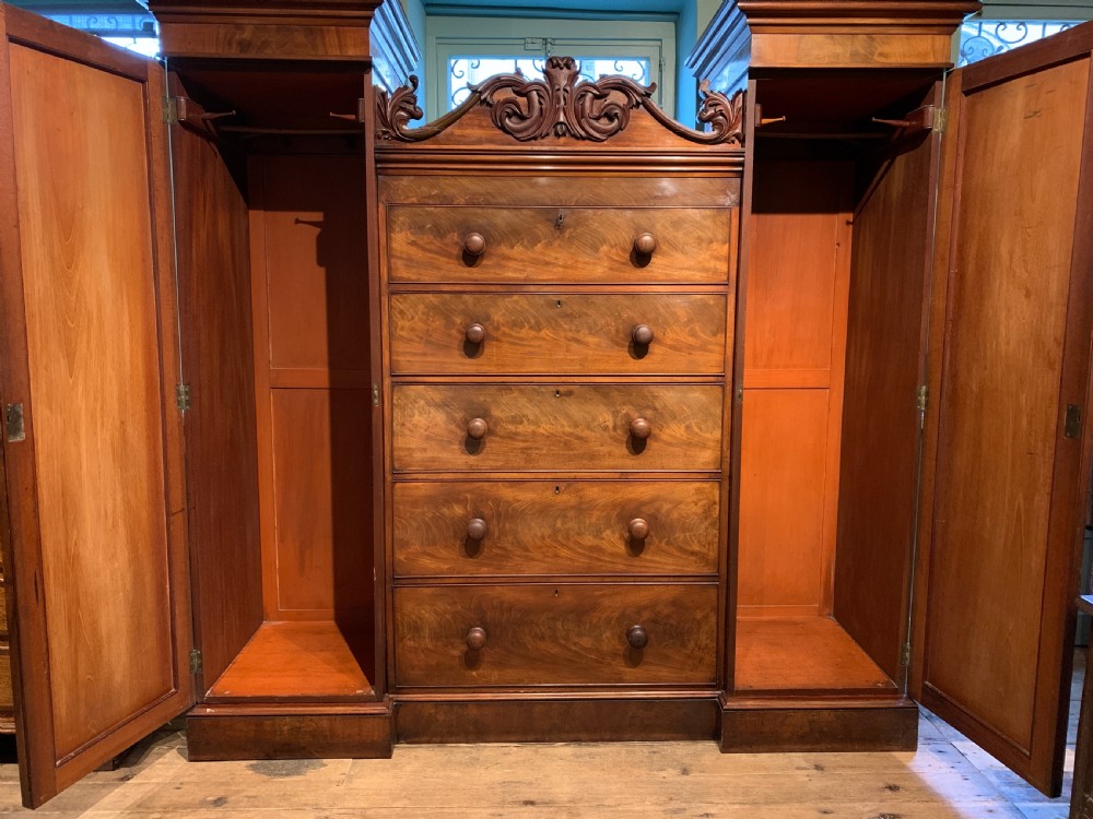 William IV mahogany compactum wardrobe View II