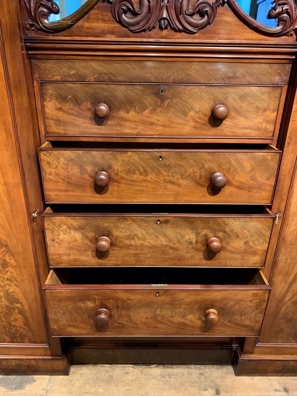William IV mahogany compactum wardrobe View IV