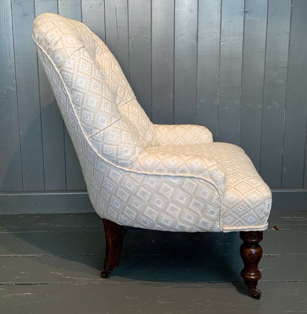 Victorian button back bedroom or occasional chair View IV