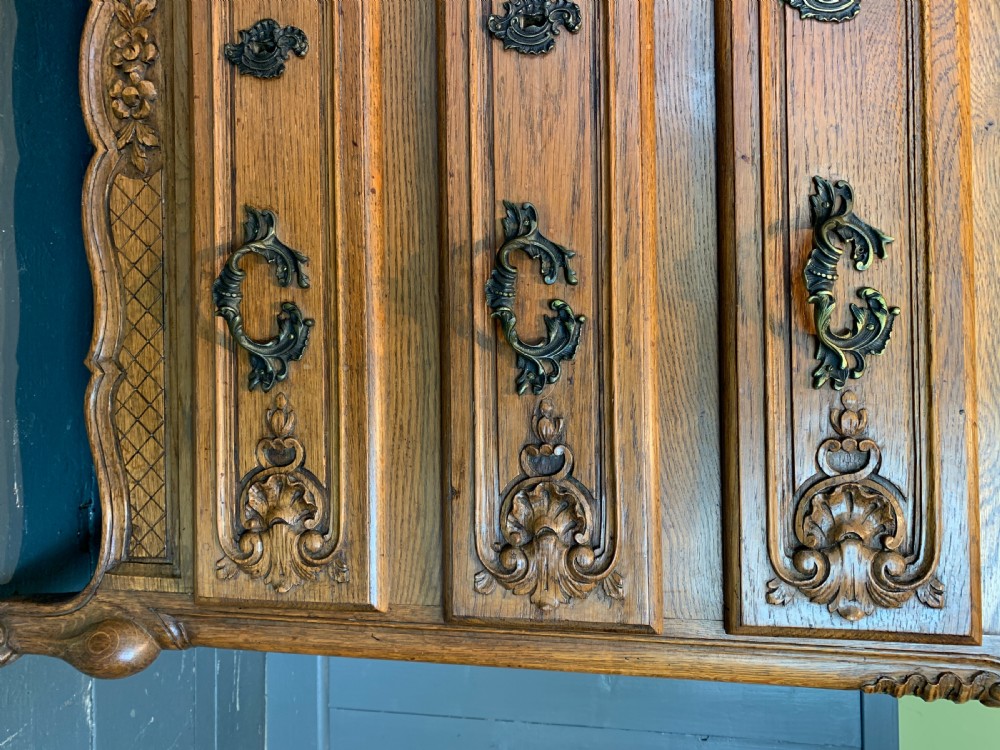 French pale oak chest of drawers in Louis XV style circa 1930 View V