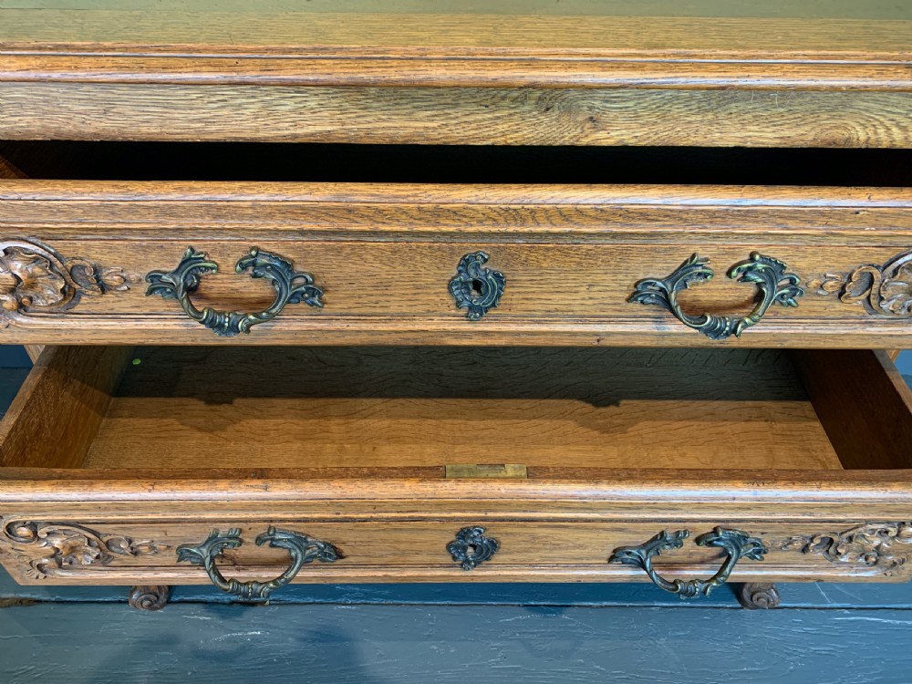 French pale oak chest of drawers in Louis XV style circa 1930 View VI