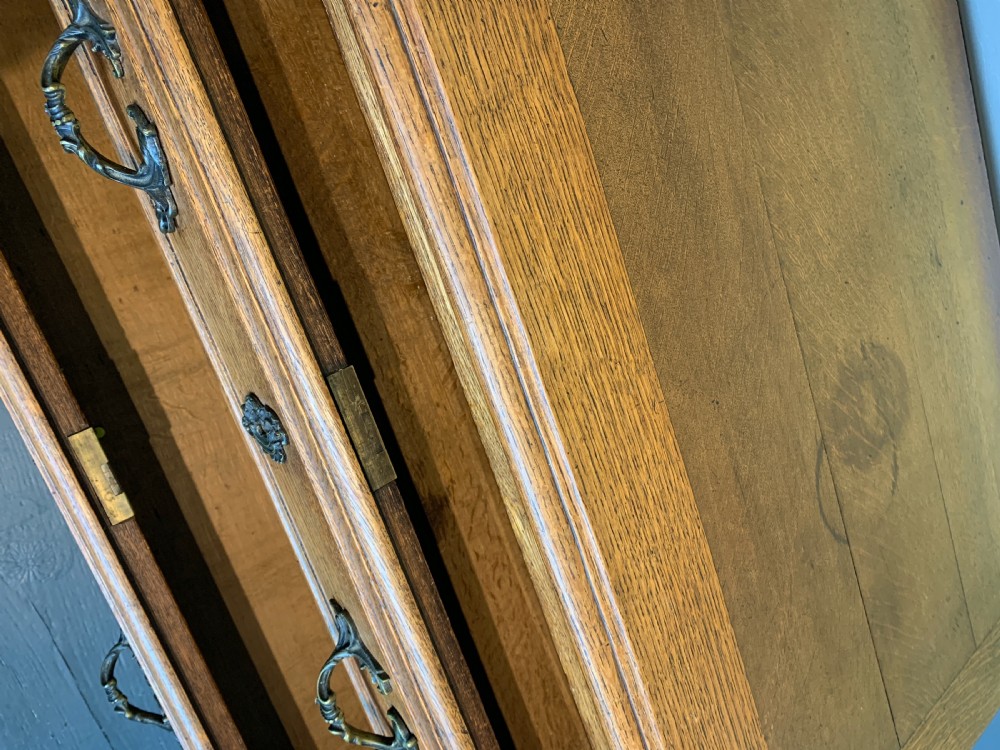 French pale oak chest of drawers in Louis XV style circa 1930 View VII