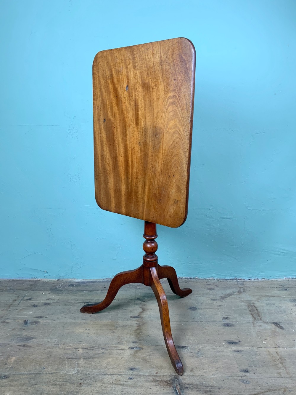 Georgian mahogany rectangular tip-top tripod table View III