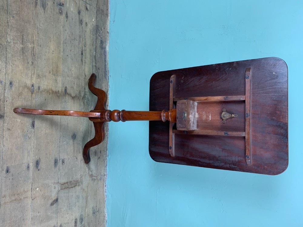 Georgian mahogany rectangular tip-top tripod table View IV
