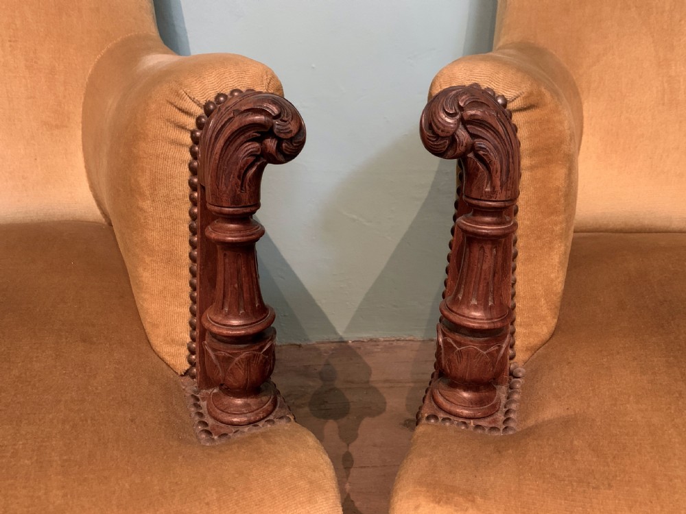 Pair of 19th century French armchairs of good size View V