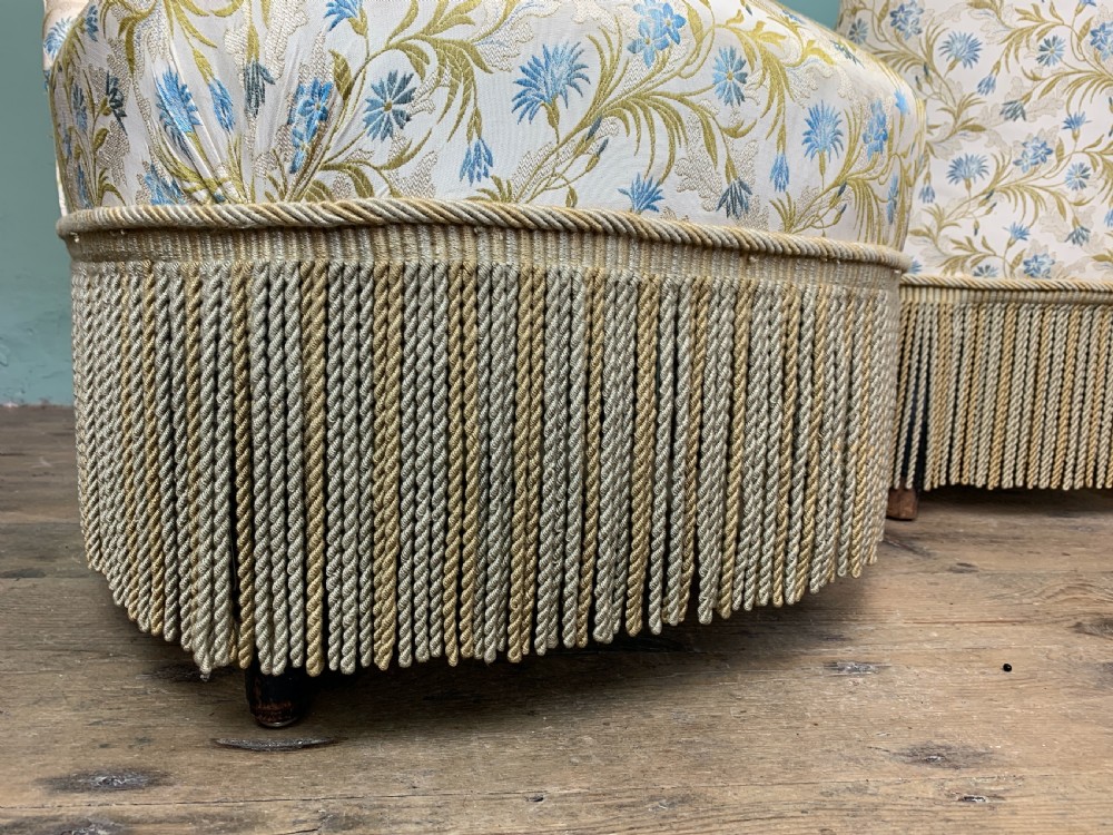 Pair of French Napoleon III occasional tub chairs View VI