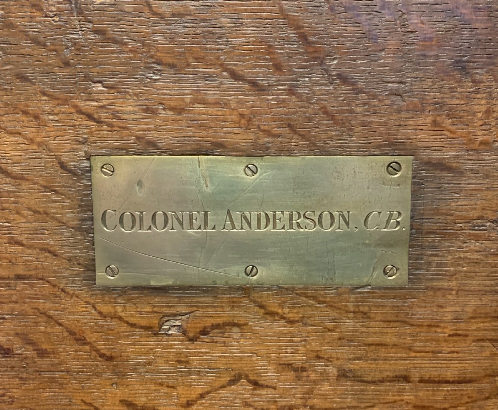 19th century iron bound military campaign trunk View II