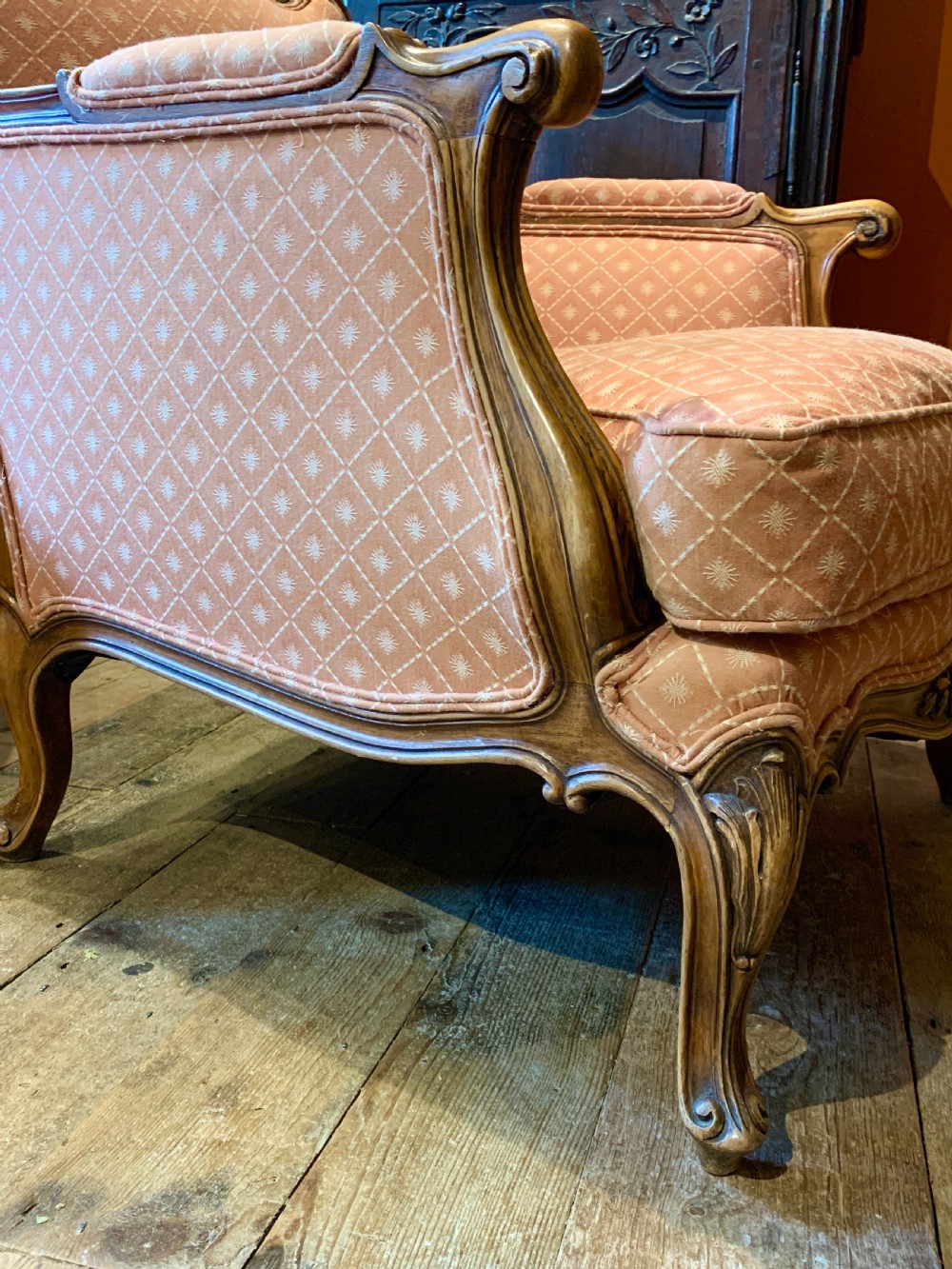Large Pair of French armchairs in Louis XV style  View IV