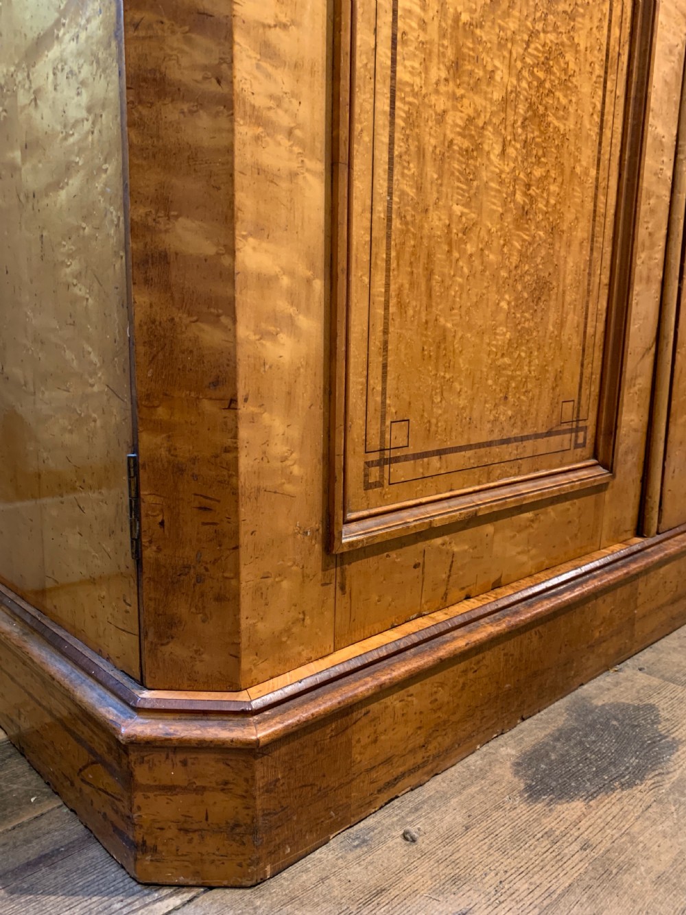 Fine Quality Victorian satin birch triple wardrobe View VI