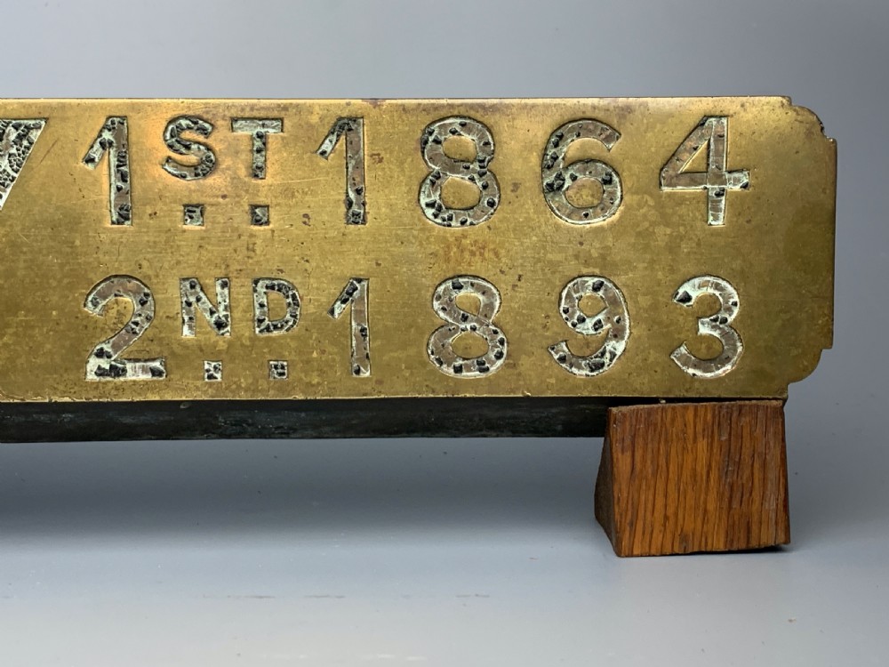 Victorian brass steam engine nameplate FIREFLY  View III