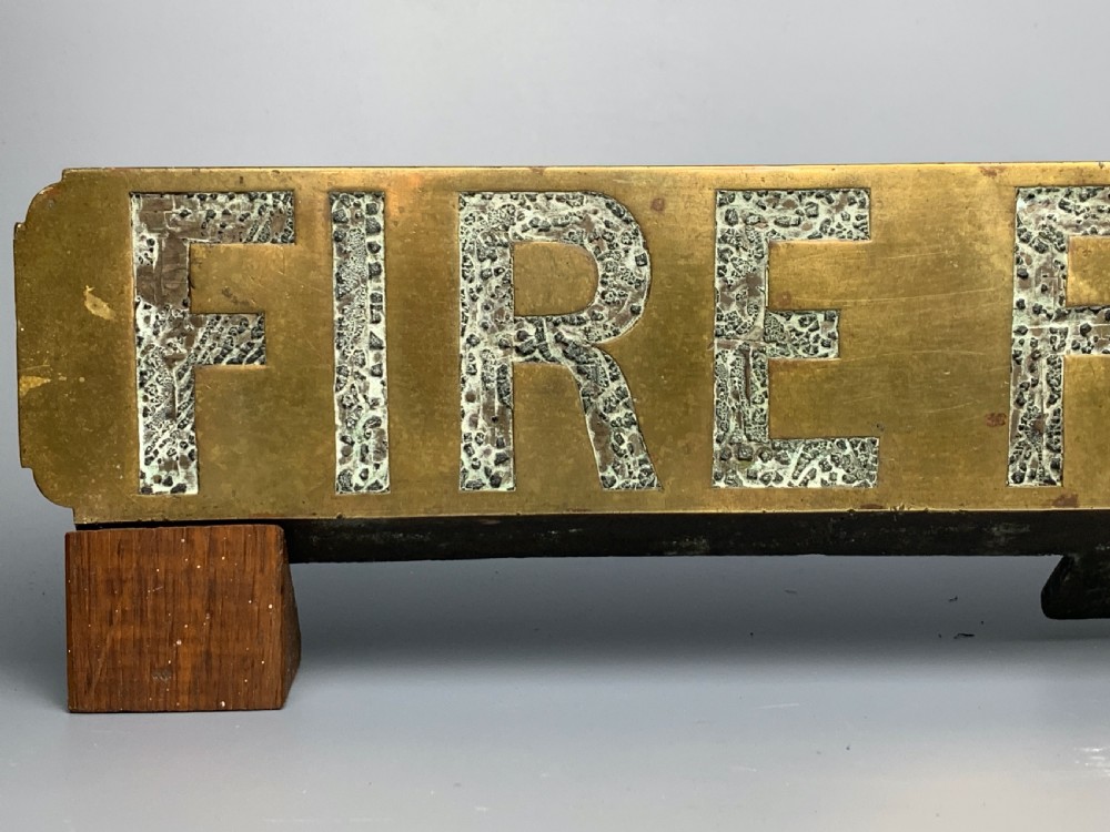 Victorian brass steam engine nameplate FIREFLY  View IV