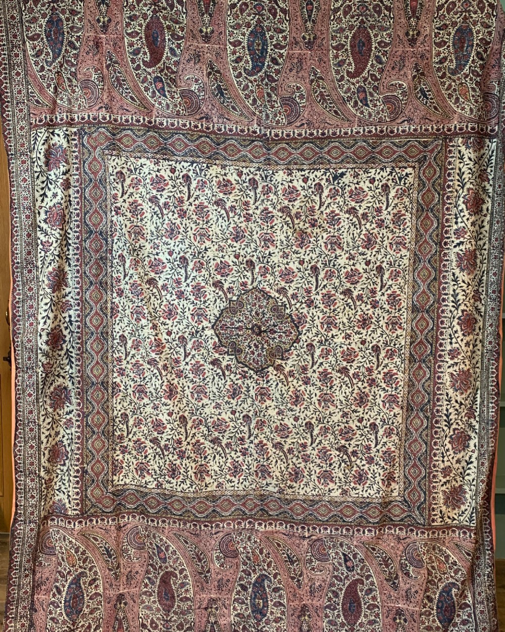 Antique Kalamkari block printed textile panel for Persian market View II