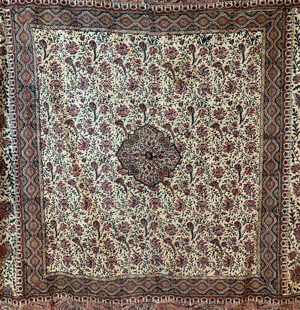 Antique Kalamkari block printed textile panel for Persian market View III