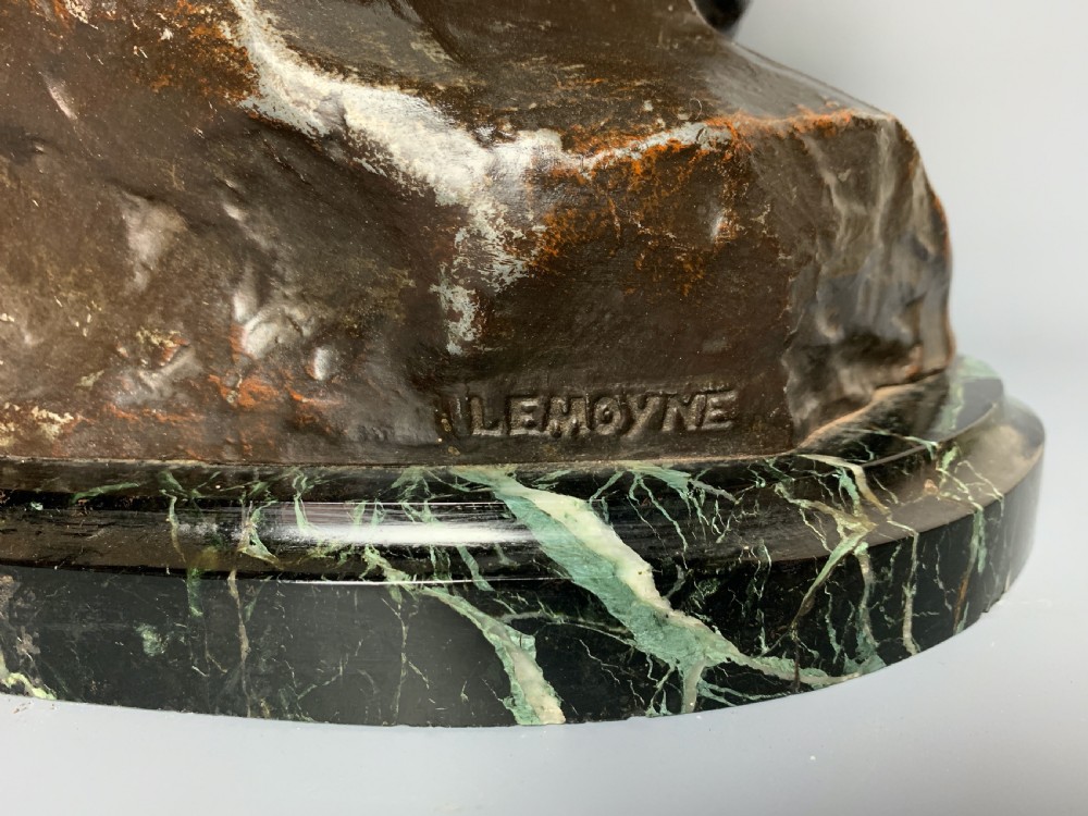 After Paul Lemoyne Combante de Tigres patinated spelter group View VI