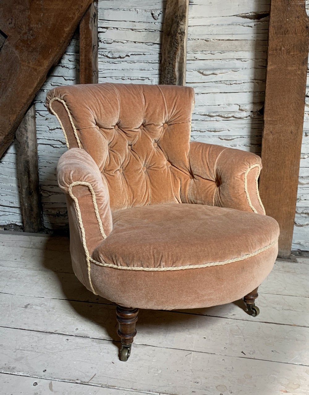Victorian button back occasional chair 