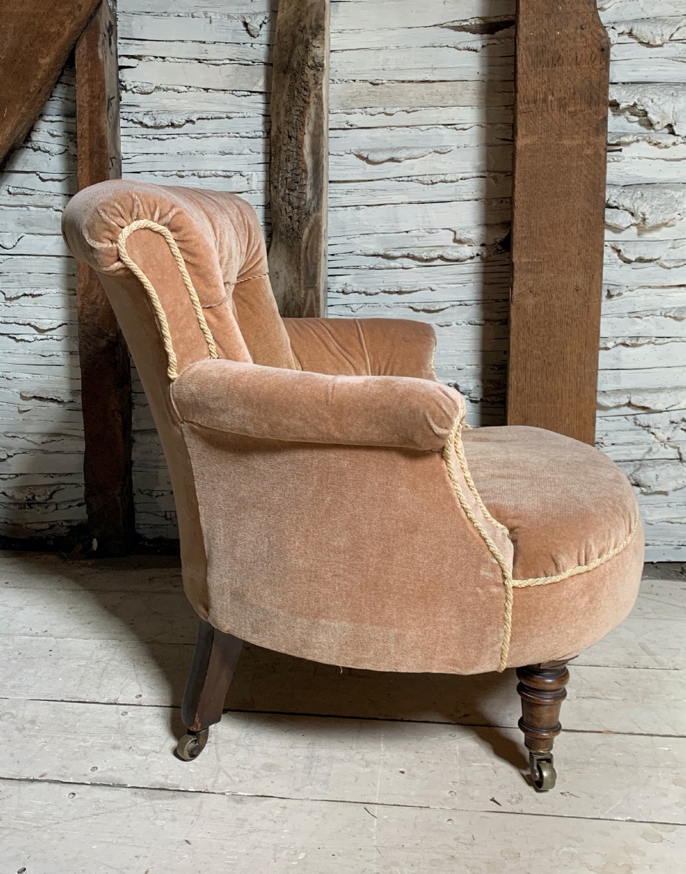 Victorian button back occasional chair  View III