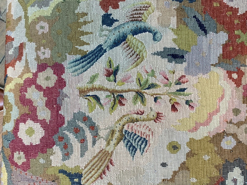 Georgian style mahogany tapestry footstool, circa 1910 View VI