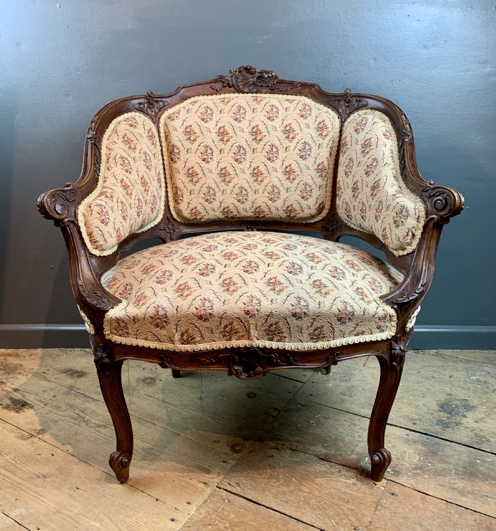 French Louis XV style walnut armchair View III