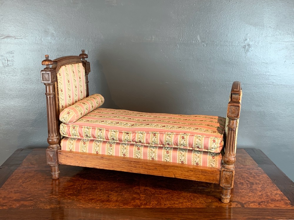 Antique French Louis XVI style doll's bed View II