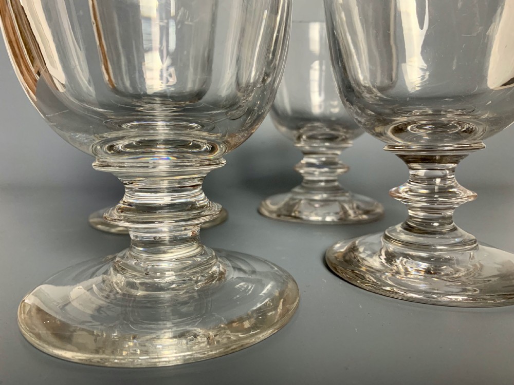 Set of four very large and heavy early 19th century rummers View IV
