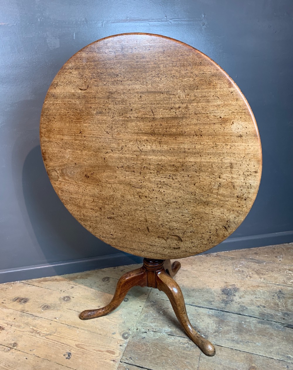 Georgian mahogany tip top tripod table View II