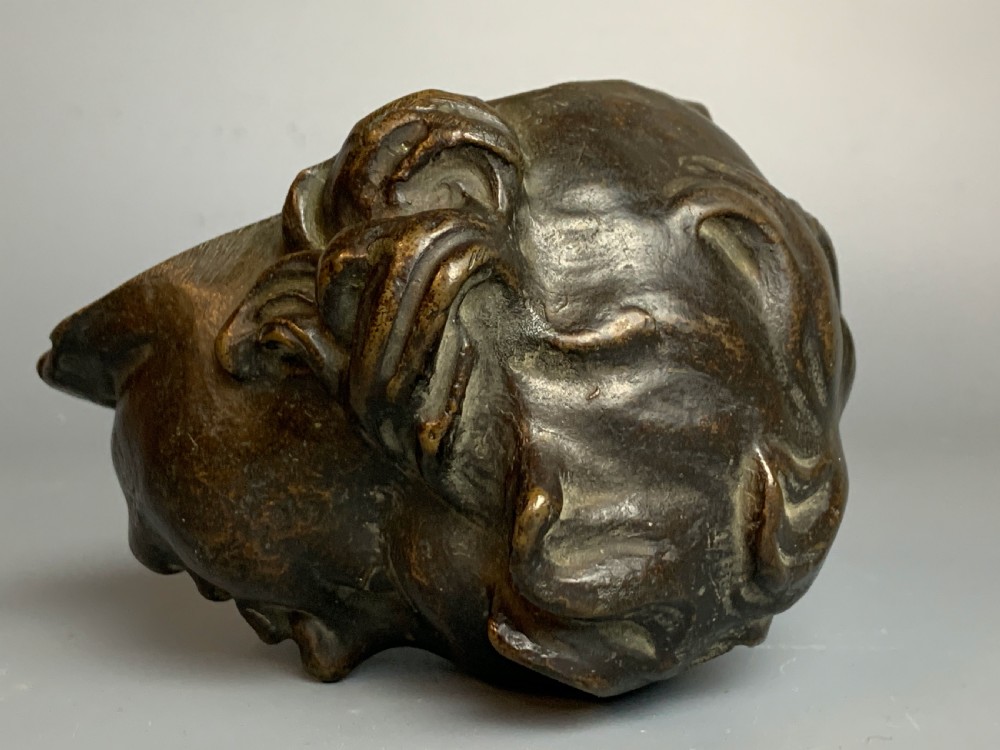 19th Century Bronze bust of a young child View III