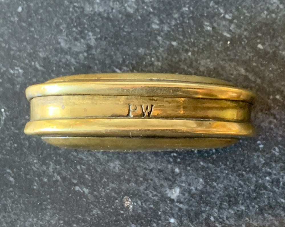 Victorian brass snuff box from Corsham Wiltshire View II