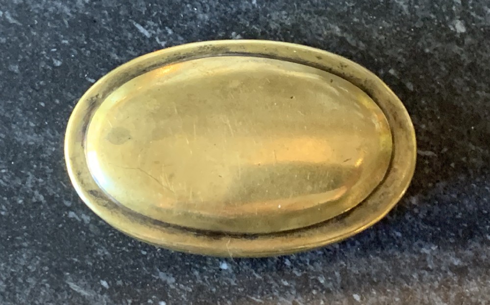 Victorian brass snuff box from Corsham Wiltshire View III