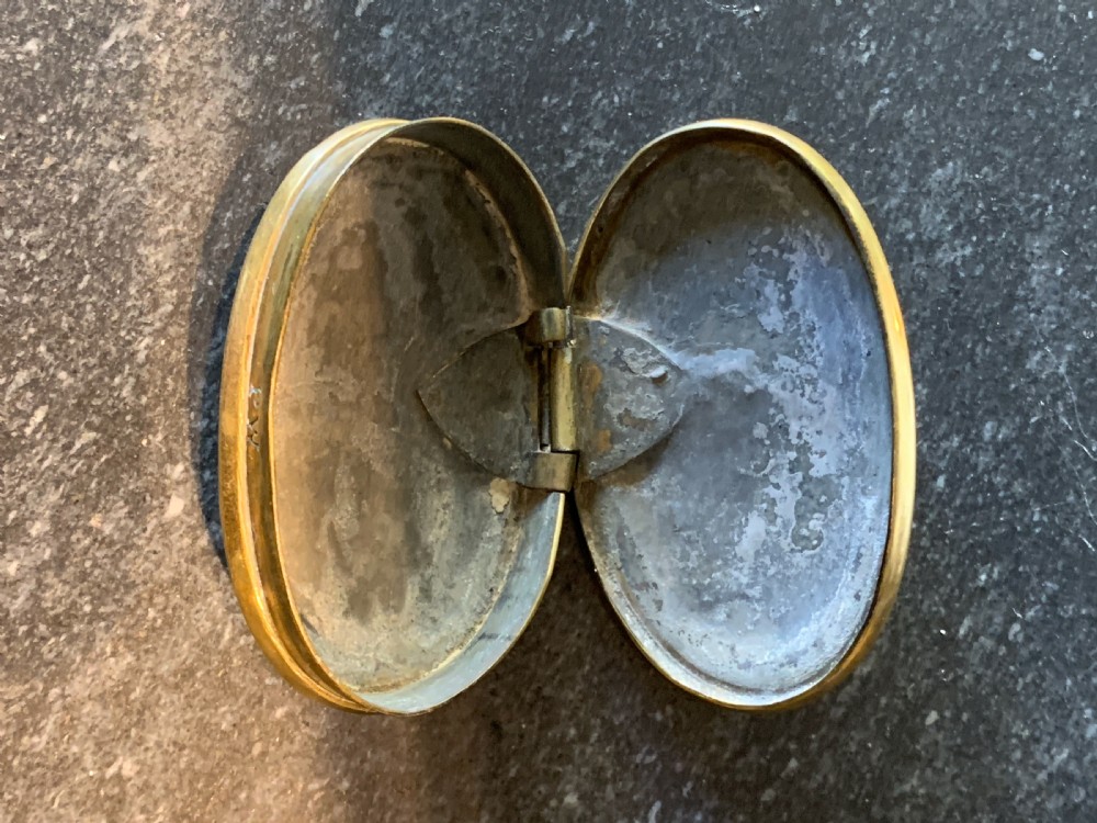 Victorian brass snuff box from Corsham Wiltshire View IV