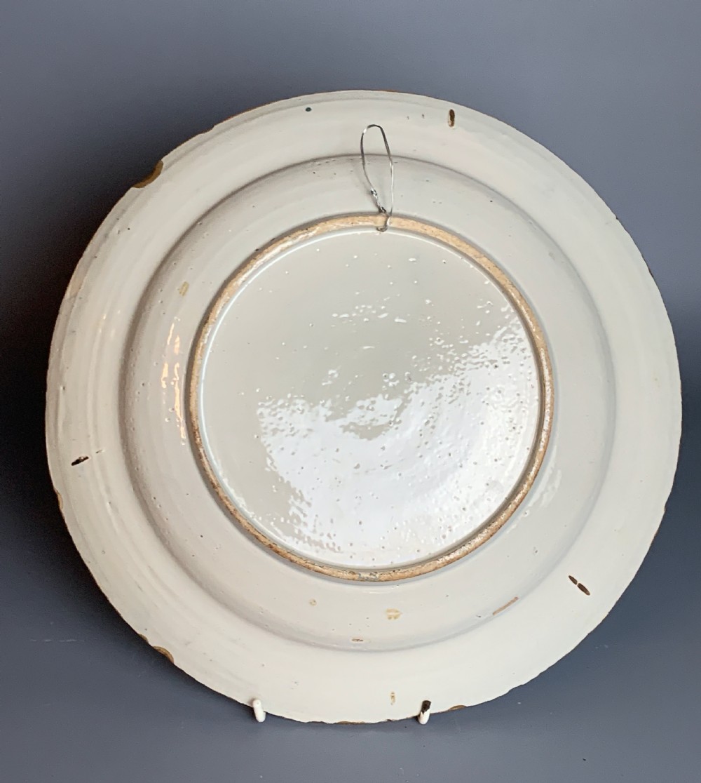 18th Century Delft blue & white charger plate View II