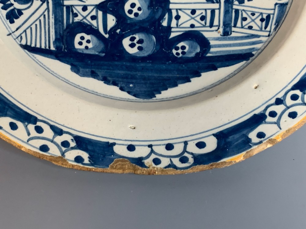 18th Century Delft blue & white charger plate View III