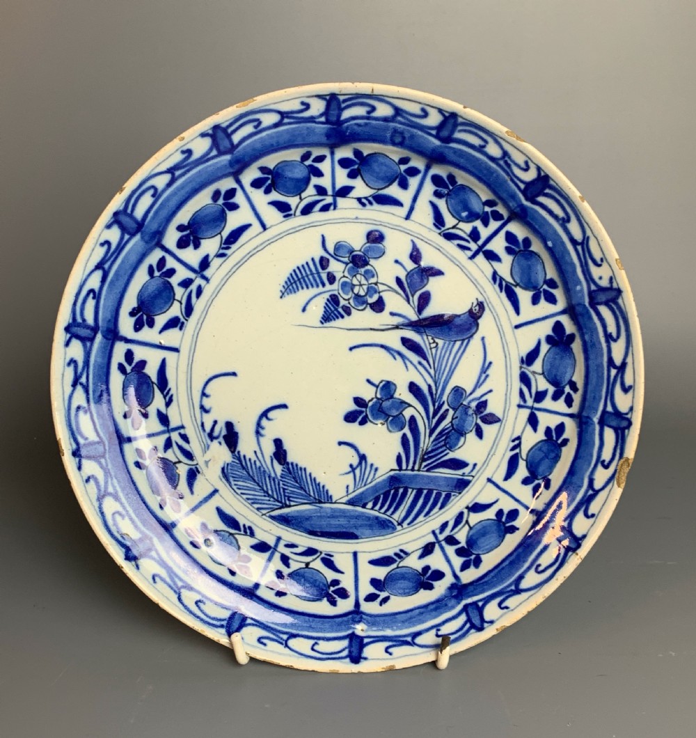 18th Century Delft blue and white plate