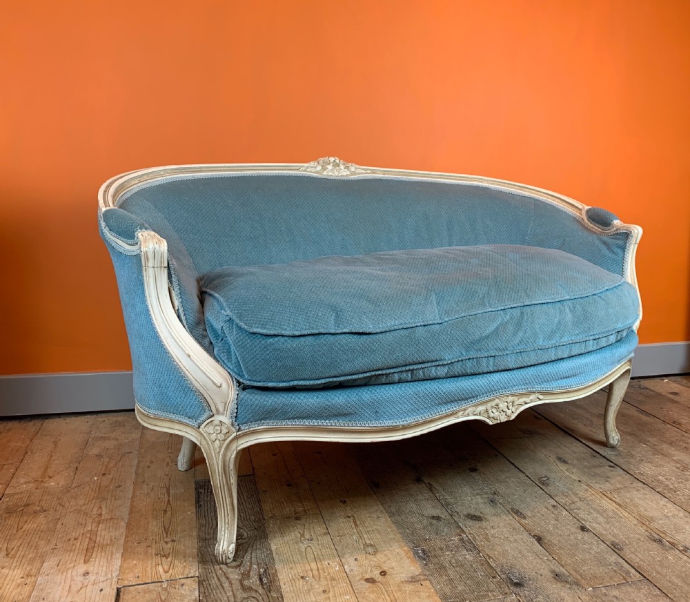 French Louis XV revival painted two seat sofa